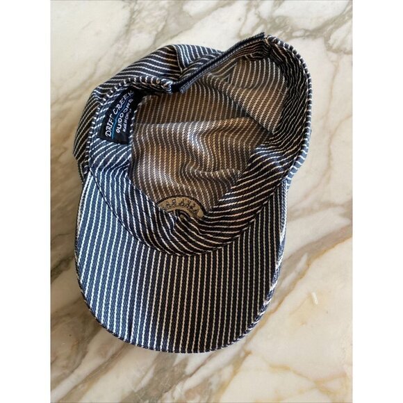 Alaska Railroad Est 1914 Patch Striped Conductor Hat Cap Kid Youth Size - Picture 4 of 6